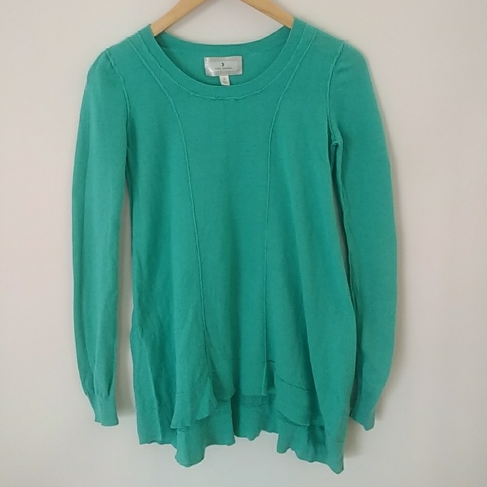 NWOT Ruby Moon Kelly Green Mesh Back Sweater